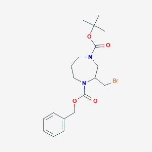 1-Benzyl 4-(tert-butyl) 2-(bromomethyl)-1,4-diazepane-1,4-dicarboxylate