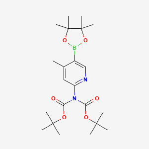 Di-tert-butyl (4-methyl-5-(4,4,5,5-tetramethyl-1,3,2-dioxaborolan-2-yl)pyridin-2-yl)iminodicarbonate