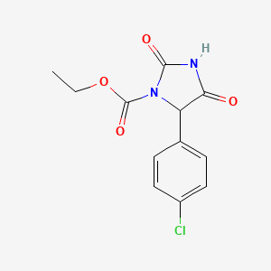 Ethyl 5-(4-chlorophenyl)-2,4-dioxoimidazolidine-1-carboxylate