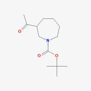 molecular formula C13H23NO3 B12949748 Tert-butyl 3-acetylazepane-1-carboxylate 