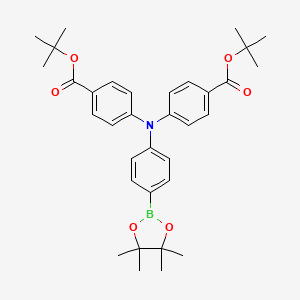 Di-tert-butyl 4,4'-((4-(4,4,5,5-tetramethyl-1,3,2-dioxaborolan-2-yl)phenyl)azanediyl)dibenzoate