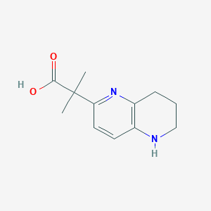 2-Methyl-2-(5,6,7,8-tetrahydro-1,5-naphthyridin-2-yl)propanoic acid