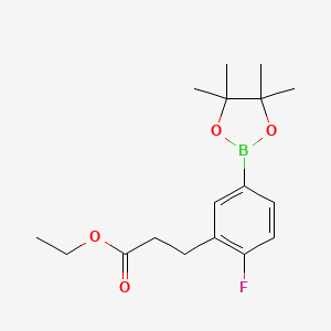 Ethyl 3-(2-fluoro-5-(4,4,5,5-tetramethyl-1,3,2-dioxaborolan-2-yl)phenyl)propanoate