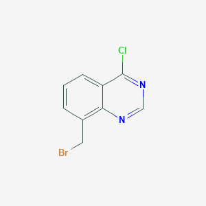 molecular formula C9H6BrClN2 B12949934 8-(Bromomethyl)-4-chloroquinazoline 