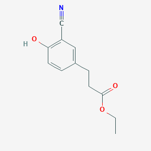 molecular formula C12H13NO3 B12949935 Ethyl 3-(3-cyano-4-hydroxyphenyl)propanoate 