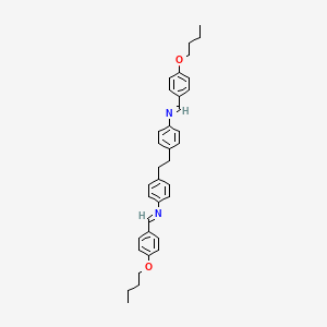 molecular formula C36H40N2O2 B1294999 苯胺，4,4'-(1,2-乙撑基)双[N-[(4-丁氧基苯基)亚甲基]- CAS No. 59261-10-8