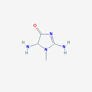 molecular formula C4H8N4O B12949994 2,4-diamino-3-methyl-4H-imidazol-5-one 