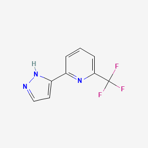 molecular formula C9H6F3N3 B12950019 2-(1H-Pyrazol-3-yl)-6-(trifluoromethyl)pyridine 