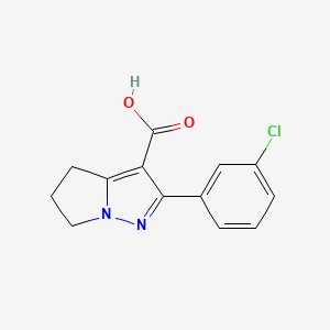 2-(3-Chlorophenyl)-5,6-dihydro-4H-pyrrolo[1,2-b]pyrazole-3-carboxylic acid