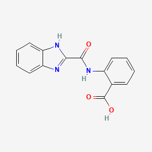 molecular formula C15H11N3O3 B12950038 2-[(1H-Benzimidazole-2-carbonyl)amino]benzoic acid CAS No. 90700-70-2