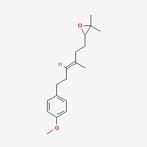 molecular formula C18H26O2 B12950046 (E)-3-(6-(4-Methoxyphenyl)-3-methylhex-3-en-1-yl)-2,2-dimethyloxirane CAS No. 77012-32-9