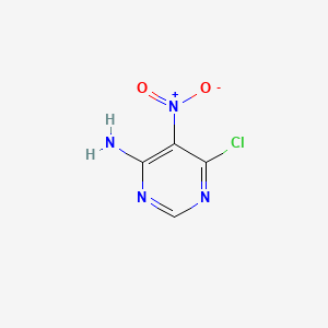 molecular formula C4H3ClN4O2 B1295005 6-氯-5-硝基嘧啶-4-胺 CAS No. 4316-94-3