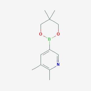 molecular formula C12H18BNO2 B12950100 5-(5,5-Dimethyl-1,3,2-dioxaborinan-2-yl)-2,3-dimethylpyridine 