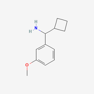 molecular formula C12H17NO B12950115 Cyclobutyl(3-methoxyphenyl)methanamine 