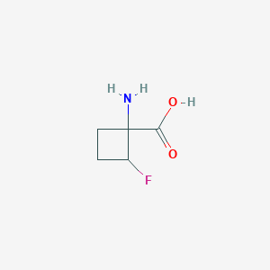 molecular formula C5H8FNO2 B12950130 1-Amino-2-fluorocyclobutanecarboxylic acid 