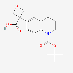 3-(1-(tert-Butoxycarbonyl)-1,2,3,4-tetrahydroquinolin-6-yl)oxetane-3-carboxylic acid