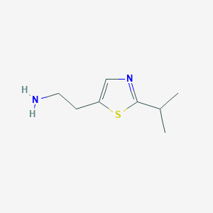 molecular formula C8H14N2S B12950159 2-(2-Isopropylthiazol-5-yl)ethanamine 