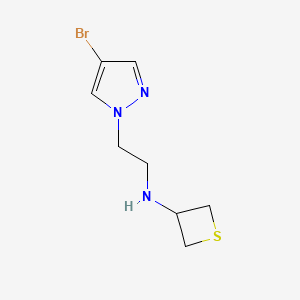 N-(2-(4-Bromo-1H-pyrazol-1-yl)ethyl)thietan-3-amine