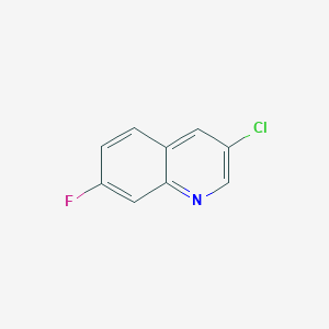 molecular formula C9H5ClFN B12950191 3-Chloro-7-fluoroquinoline 