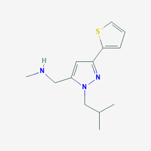 1-(1-isobutyl-3-(thiophen-2-yl)-1H-pyrazol-5-yl)-N-methylmethanamine