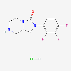 2-(2,3,4-trifluorophenyl)-1,5,6,7,8,8a-hexahydroimidazo[1,5-a]pyrazin-3-one;hydrochloride