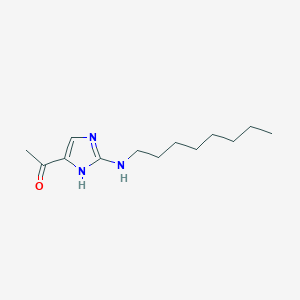 1-[2-(Octylamino)-1H-imidazol-5-yl]ethan-1-one