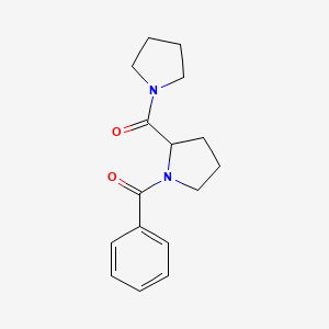 molecular formula C16H20N2O2 B12950249 (1-Benzoylpyrrolidin-2-yl)(pyrrolidin-1-yl)methanone 