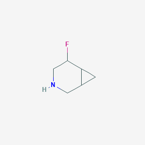 molecular formula C6H10FN B12950261 5-Fluoro-3-azabicyclo[4.1.0]heptane 