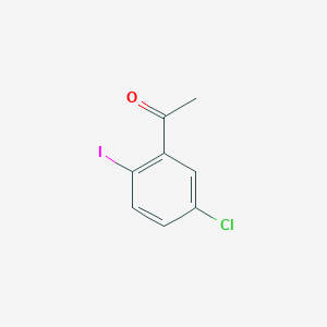 molecular formula C8H6ClIO B12950295 1-(5-Chloro-2-iodophenyl)ethanone 