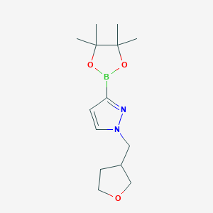 1-(Tetrahydrofuran-3-ylmethyl)-3-(4,4,5,5-tetramethyl-1,3,2-dioxaborolan-2-yl)pyrazole