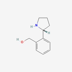 molecular formula C11H15NO B12950305 (R)-(2-(Pyrrolidin-2-yl)phenyl)methanol 