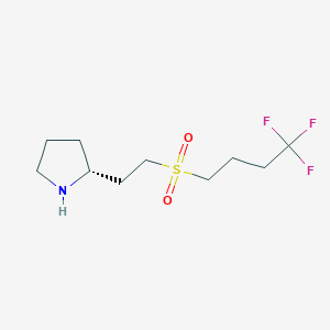 molecular formula C10H18F3NO2S B12950323 (R)-2-(2-((4,4,4-Trifluorobutyl)sulfonyl)ethyl)pyrrolidine 