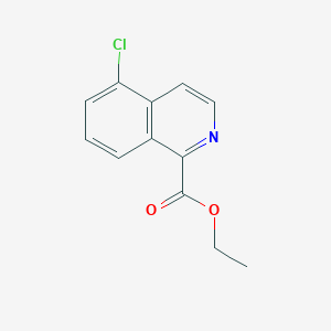 molecular formula C12H10ClNO2 B12950350 Ethyl 5-chloroisoquinoline-1-carboxylate 