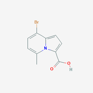 molecular formula C10H8BrNO2 B12950385 8-Bromo-5-methylindolizine-3-carboxylic acid 