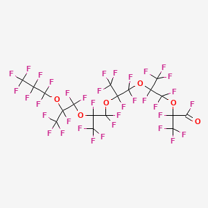 molecular formula C18F36O6 B1295041 3,6,9,12,15-五氧代十八烷酰氟，2,4,4,5,7,7,8,10,10,11,13,13,14,16,16,17,17,18,18,18-二十氟-2,5,8,11,14-五(三氟甲基)- CAS No. 13252-15-8