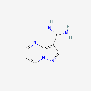 molecular formula C7H7N5 B12950413 Pyrazolo[1,5-a]pyrimidine-3-carboximidamide 