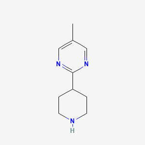 molecular formula C10H15N3 B12950446 5-Methyl-2-(piperidin-4-yl)pyrimidine 