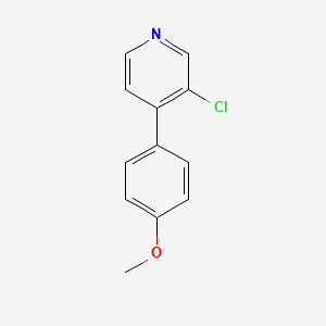 molecular formula C12H10ClNO B12950498 3-Chloro-4-(4-methoxyphenyl)pyridine 