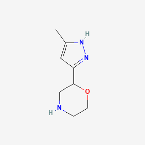 molecular formula C8H13N3O B12950504 2-(5-Methyl-1H-pyrazol-3-yl)morpholine 