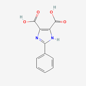 molecular formula C11H8N2O4 B12950512 2-phenyl-1H-imidazole-4,5-dicarboxylic acid CAS No. 888-60-8