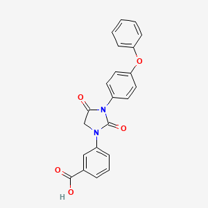 Benzoic acid, 3-[2,4-dioxo-3-(4-phenoxyphenyl)-1-imidazolidinyl]-