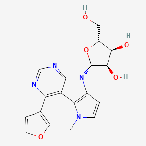 (2R,3R,4S,5R)-2-[12-(furan-3-yl)-3-methyl-3,7,9,11-tetrazatricyclo[6.4.0.02,6]dodeca-1(12),2(6),4,8,10-pentaen-7-yl]-5-(hydroxymethyl)oxolane-3,4-diol