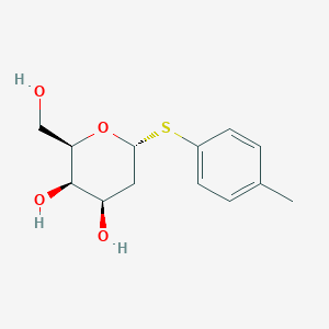 (2R,3R,4R,6R)-2-(Hydroxymethyl)-6-(p-tolylthio)tetrahydro-2H-pyran-3,4-diol