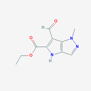 Ethyl 6-formyl-1-methyl-1,4-dihydropyrrolo[3,2-c]pyrazole-5-carboxylate