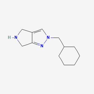 molecular formula C12H19N3 B12950629 2-(Cyclohexylmethyl)-2,4,5,6-tetrahydropyrrolo[3,4-c]pyrazole 