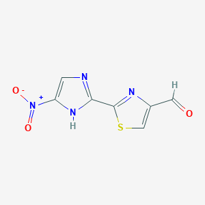 2-(4-Nitro-2H-imidazol-2-ylidene)-2,3-dihydro-1,3-thiazole-4-carbaldehyde