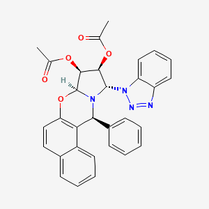 (7AS,8S,9S,10S,12S)-10-(1H-Benzo[d][1,2,3]triazol-1-yl)-12-phenyl-7a,8,9,10-tetrahydro-12H-naphtho[1,2-e]pyrrolo[2,1-b][1,3]oxazine-8,9-diyl diacetate