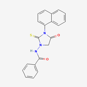 N-[3-(Naphthalen-1-yl)-4-oxo-2-sulfanylideneimidazolidin-1-yl]benzamide