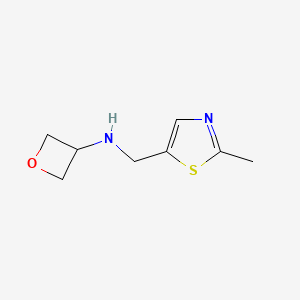 molecular formula C8H12N2OS B12950707 N-((2-Methylthiazol-5-yl)methyl)oxetan-3-amine 