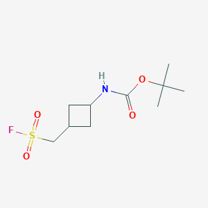 molecular formula C10H18FNO4S B12950709 tert-Butyl (3-((fluorosulfonyl)methyl)cyclobutyl)carbamate 